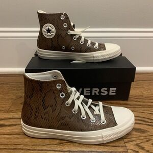 Converse Chuck Taylor All Star Snakeskin Print Dark Whiskey Women's Shoes Size 6